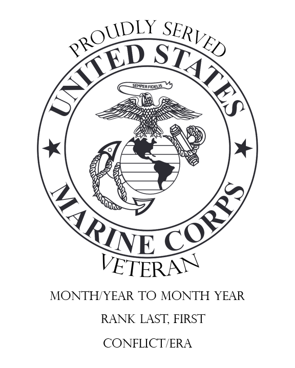 8x10 Personalized Veteran Plaque